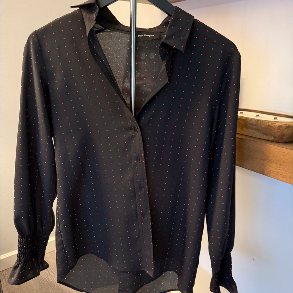 Black and Red Polka Dot Men's Shirt
